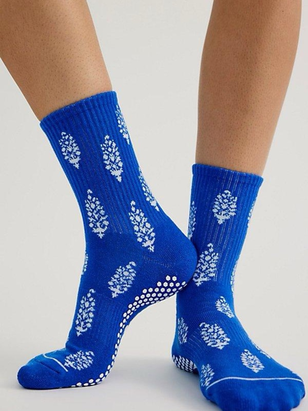 Free People Movement Blue Buti Buti Pilates Grip Socks